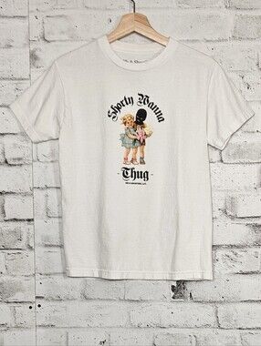 40s & Shorties Shorty Wanna Thug Graphic T Shirt White Small